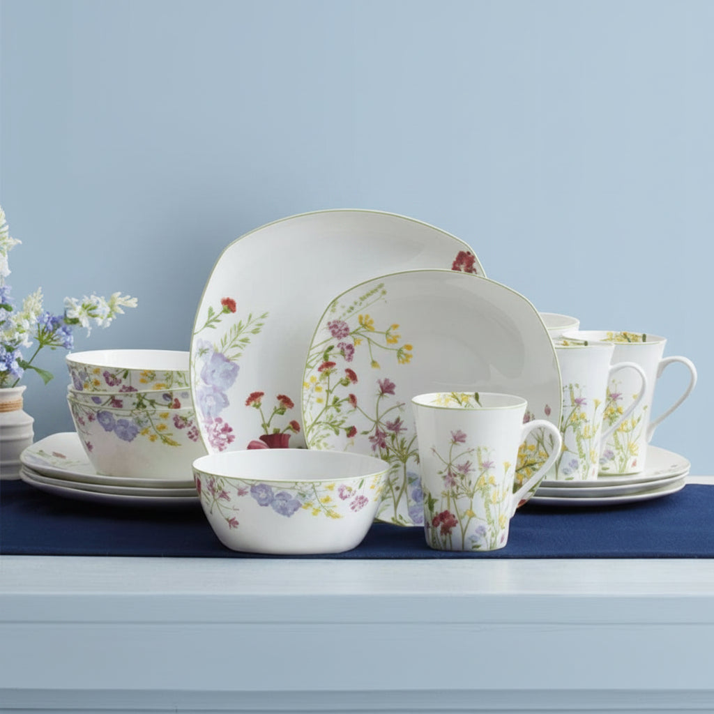 Wildflower Garden Square 16 Piece Dinnerware Set. Service for 4 - Image 3